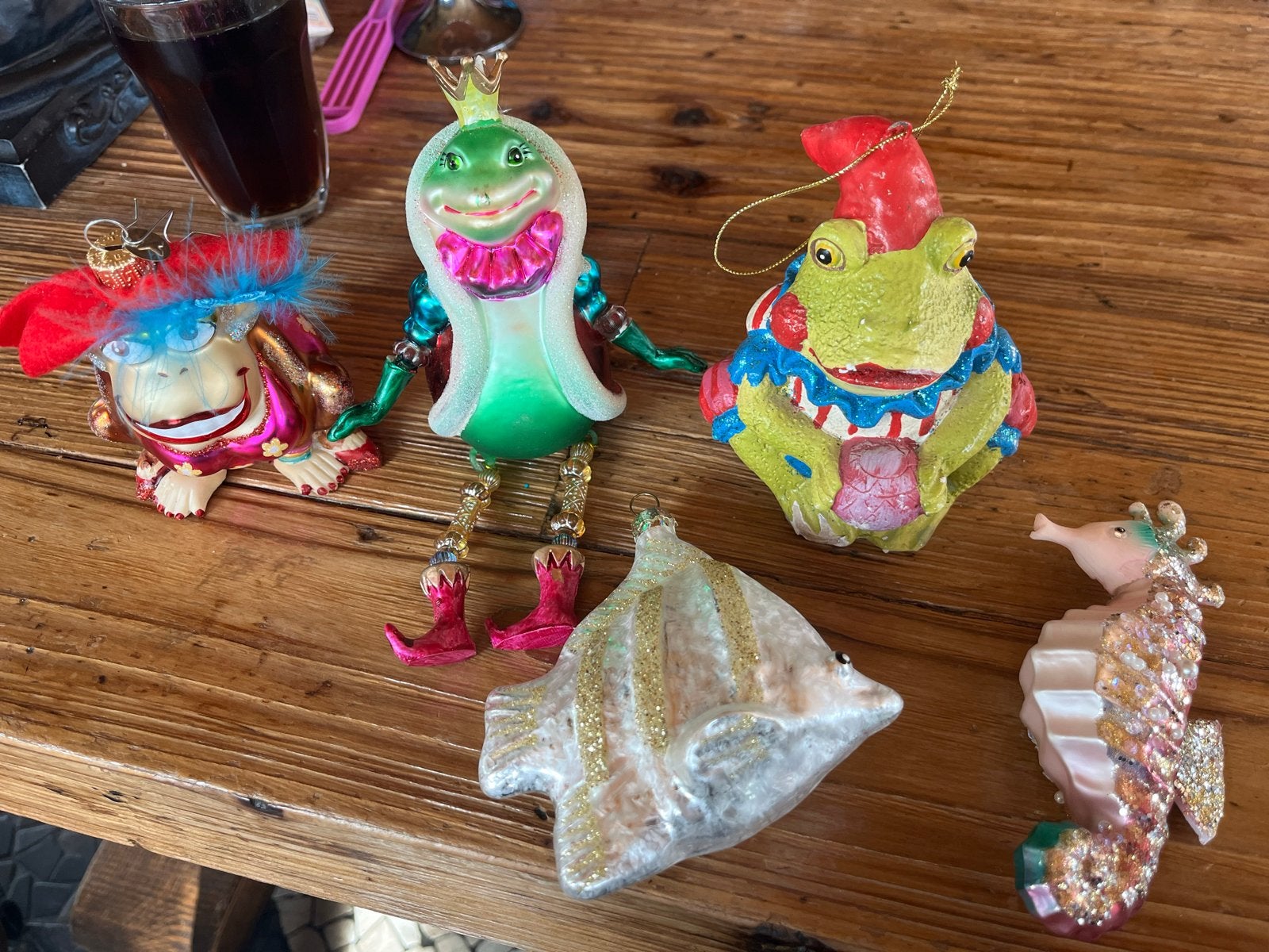 5 dierenkerstballen, Ophalen of Verzenden