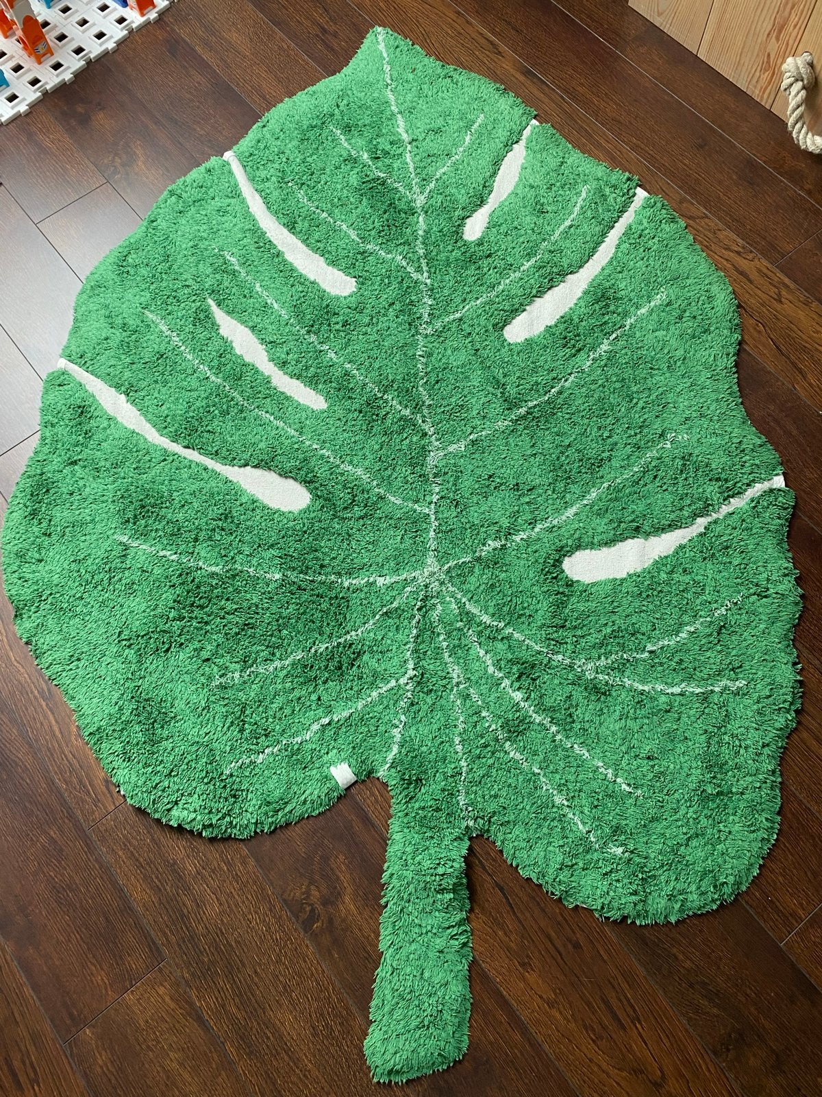 Lorena Canals Monstera Leaf vloerkleed - 120x180 cm, 100 tot 150 cm, Ophalen of Verzenden, Zo goed als nieuw, 150 tot 200 cm