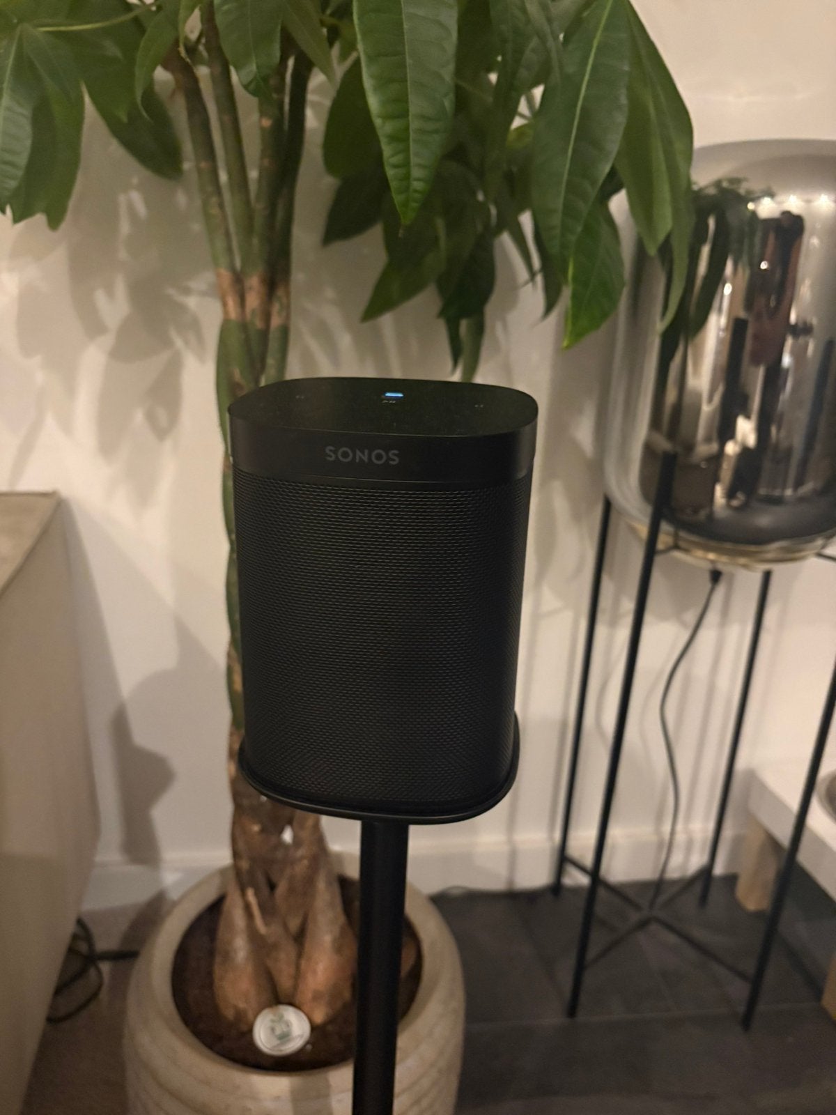 Sonos One SL gen 2 zwart (2 stuks) met dozen en 2 statieven, Ophalen, Slimme speaker, WiFi, Zo goed als nieuw