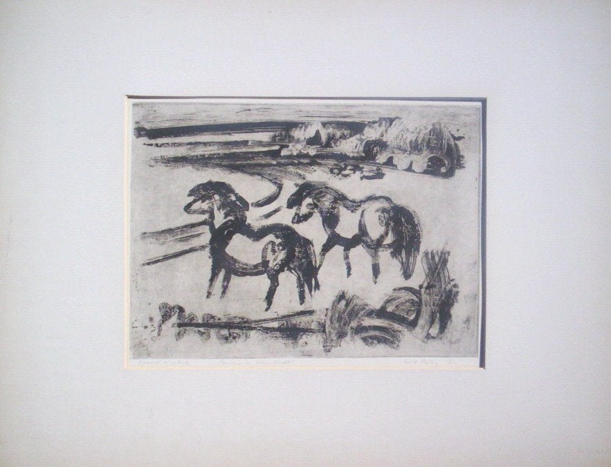 G.V.A.Röling.1904-1981. "Ponnies in Rivierbocht"., Ophalen