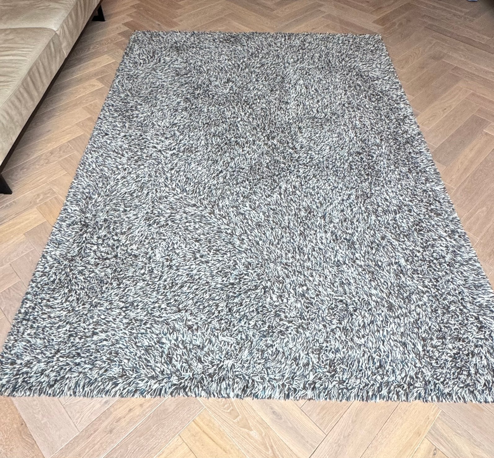 Vloerkleed van Brink & Campman 100% Wol 200x280, Ophalen, 200 cm of meer, Zo goed als nieuw, Bruin