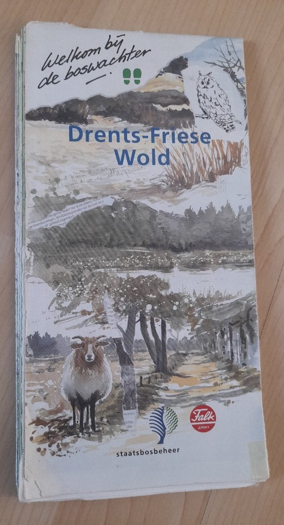 TOERISTISCHE KAART DRENTS FRIESE KAART FALK PLAN, Ophalen of Verzenden, Gebruikt