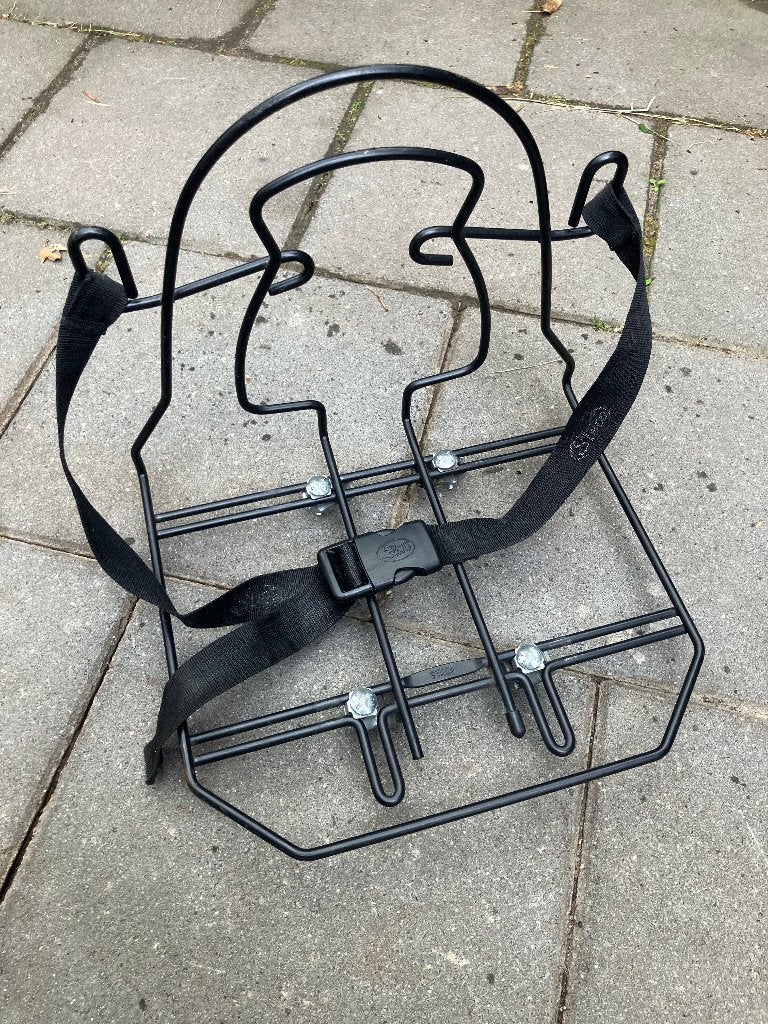 Steco drager monkey mee rugtas schooltas drager, Fietsen en Brommers, Fietsaccessoires | Bagagedragers, Ophalen, Gebruikt