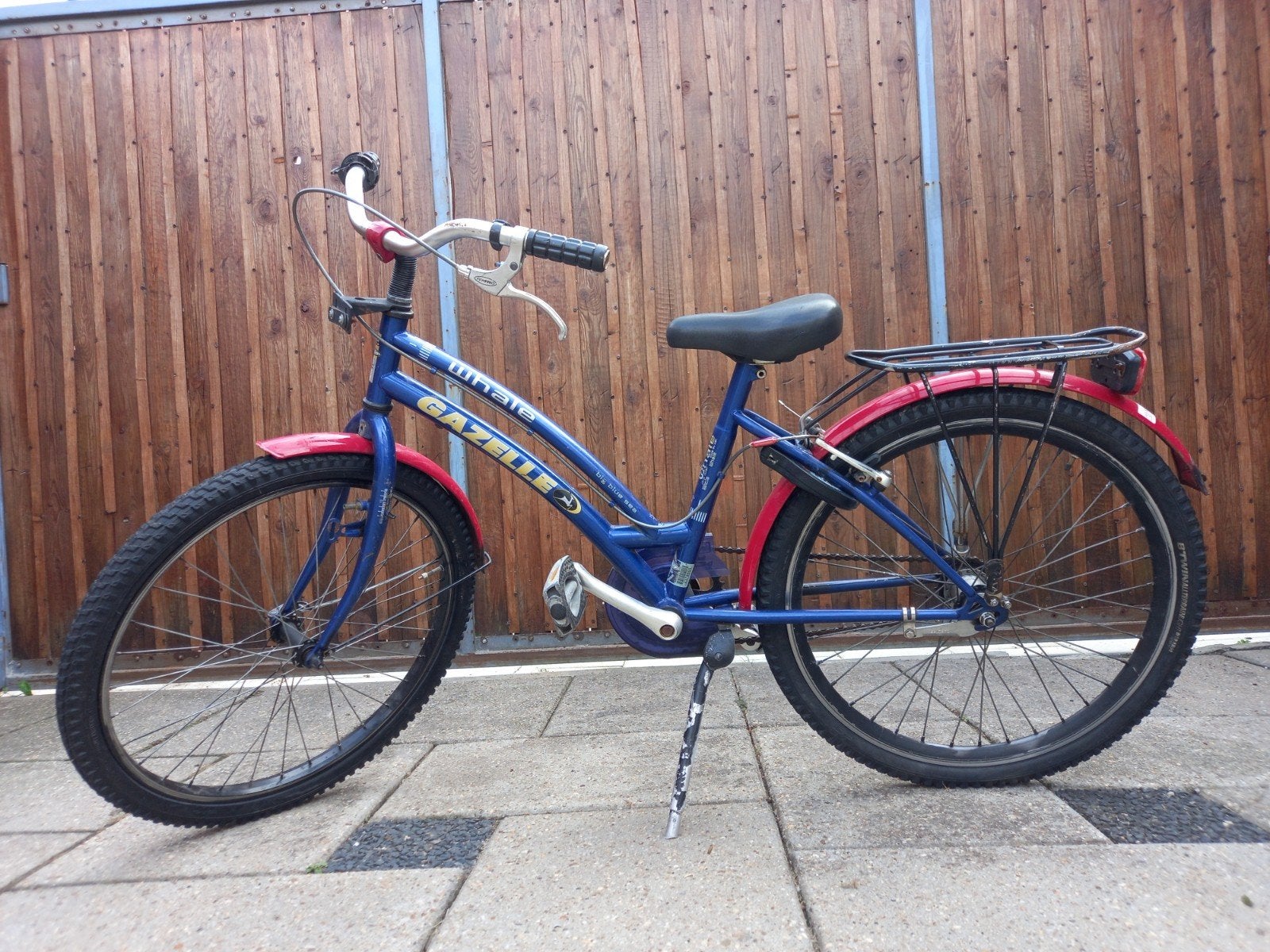 Gazelle kinderfiets 24 inch - Blauw/Rood, Ophalen, Terugtraprem, Handrem, Gazelle