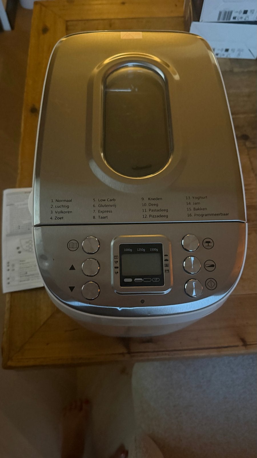 SilverCrest Broodbakmachine met 16 programma's, Zo goed als nieuw, 1200 tot 1600 gram deeg, Kijkvenster, Ophalen