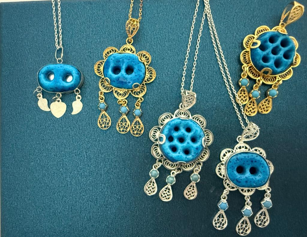 Sterling Zilver 925 Echte Turquoise Ketting/ Süryani Hanger, Ophalen of Verzenden, Nieuw, Zilver