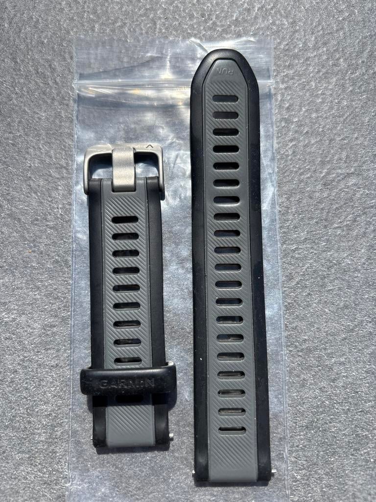 Garmin Quick Release 20mm Horlogebandje Zwart/Grijs, Ophalen of Verzenden, Zo goed als nieuw, Zwart, Android