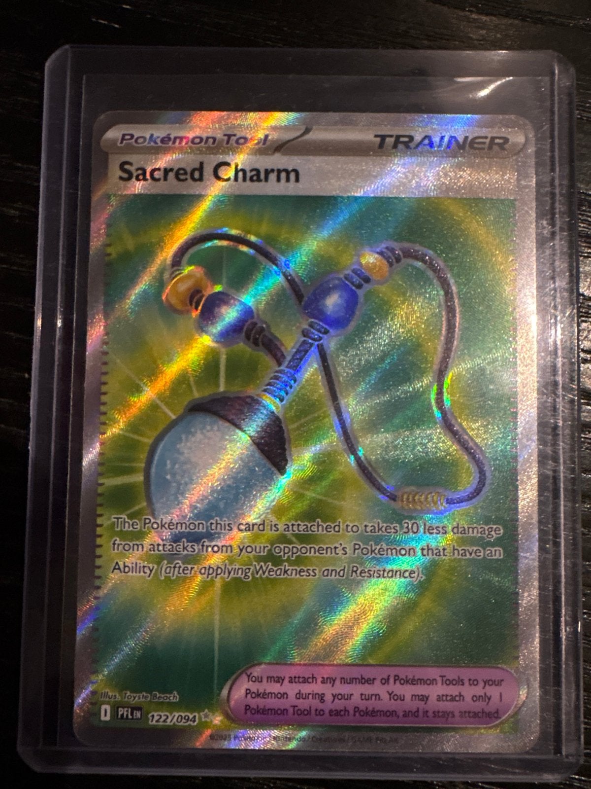 Sacred Charm 122 PFL Trainer Kaart (Foil), Ophalen of Verzenden, Zo goed als nieuw, Losse kaart, Foil