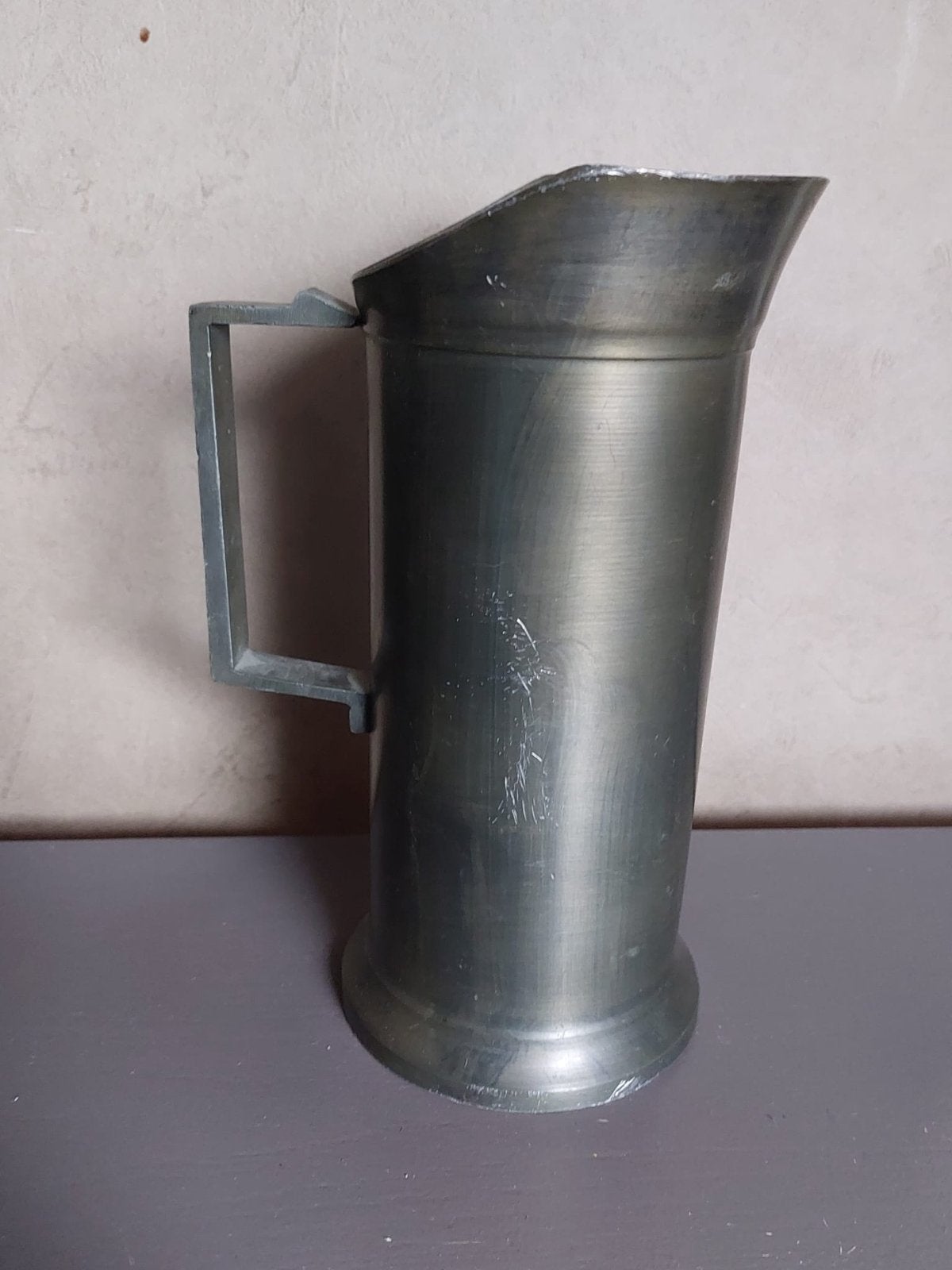 Antieke tinnen kan - Vintage tinnen kruik, Antiek en Kunst, Antiek | Tin, Ophalen of Verzenden