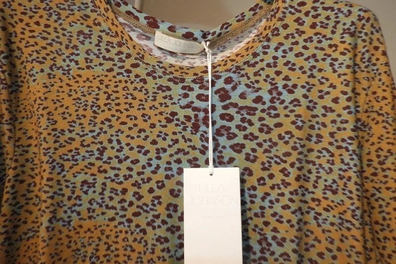 Ulla Johnson shirt lange mouwen mooie print koele tinten L, Maat 38/40 (M), Zo goed als nieuw, Lange mouw, Ulla Johnson