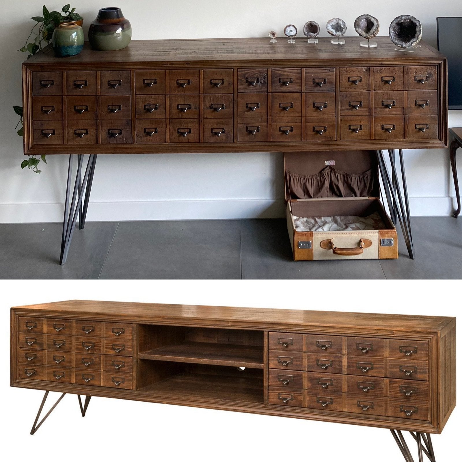 Richmond dressoir en tvmeubel tv kast retro midcentury hout, Ophalen, Gebruikt, 150 tot 200 cm, Minder dan 100 cm