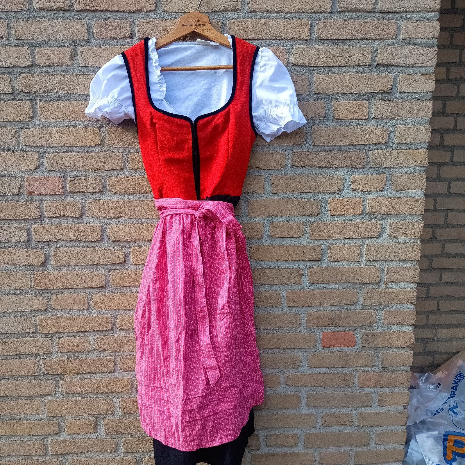 Dirndl 36 S set jurk schort blouse Esmara Oktoberfest, Overige thema's, Maat 36 (S), Gedragen, Esmara