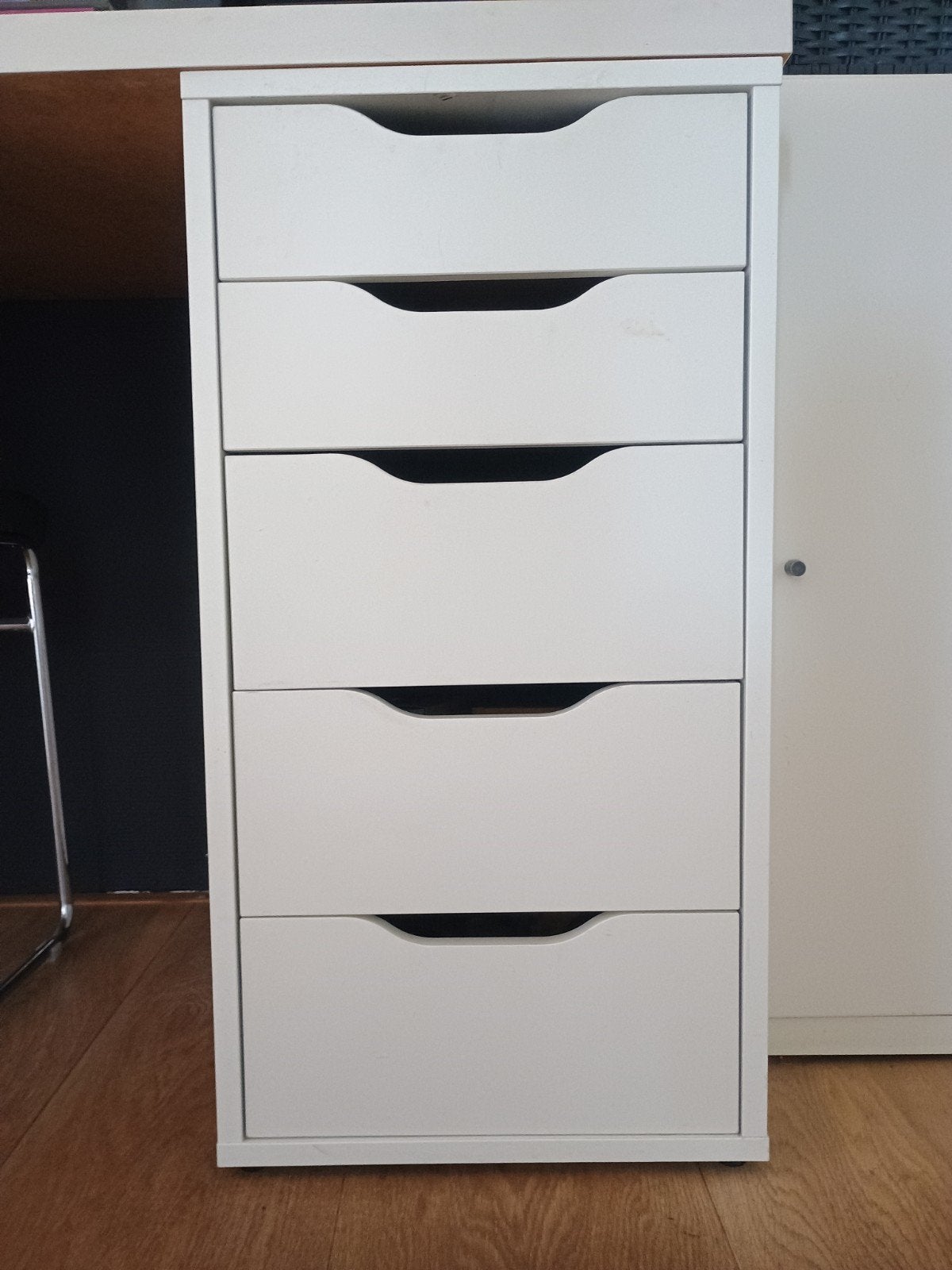 IKEA ALEX Ladeblok met 5 laden, wit en opbergmeubel, Huis en Inrichting, Ophalen, Minder dan 50 cm, Gebruikt, Modern, functioneel