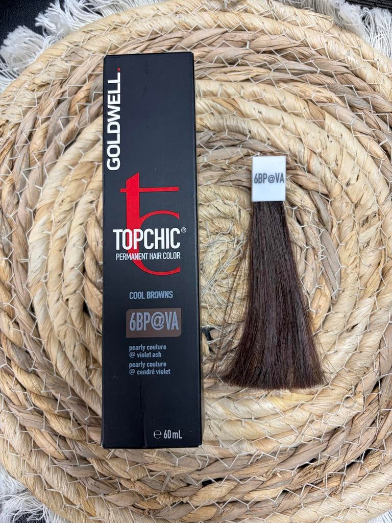 Goldwell Topchic Permanente Haarkleur 6BP@VA 60ml, Ophalen of Verzenden, Nieuw, Overige typen