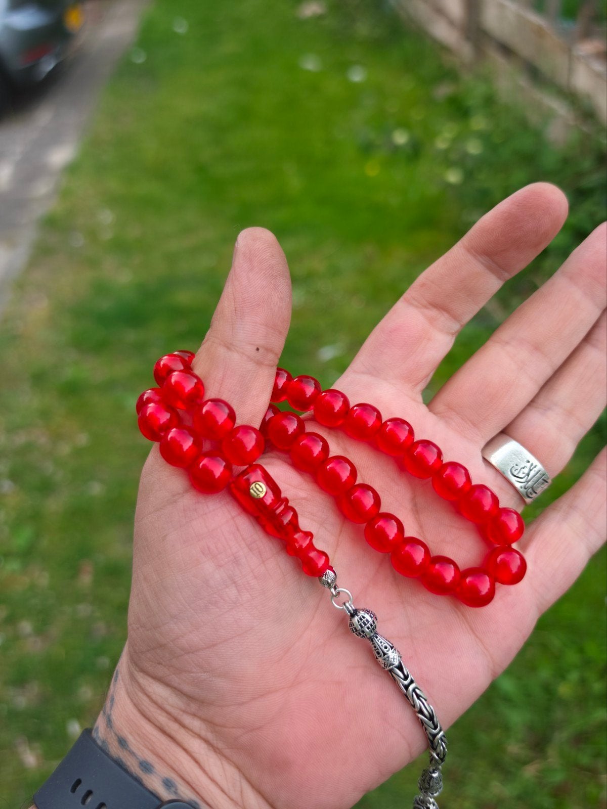 Osmanlı Necef Tesbih 10x10 mm - Ömer İnan Usta Traşlı, Ophalen of Verzenden, Zo goed als nieuw, Kraal