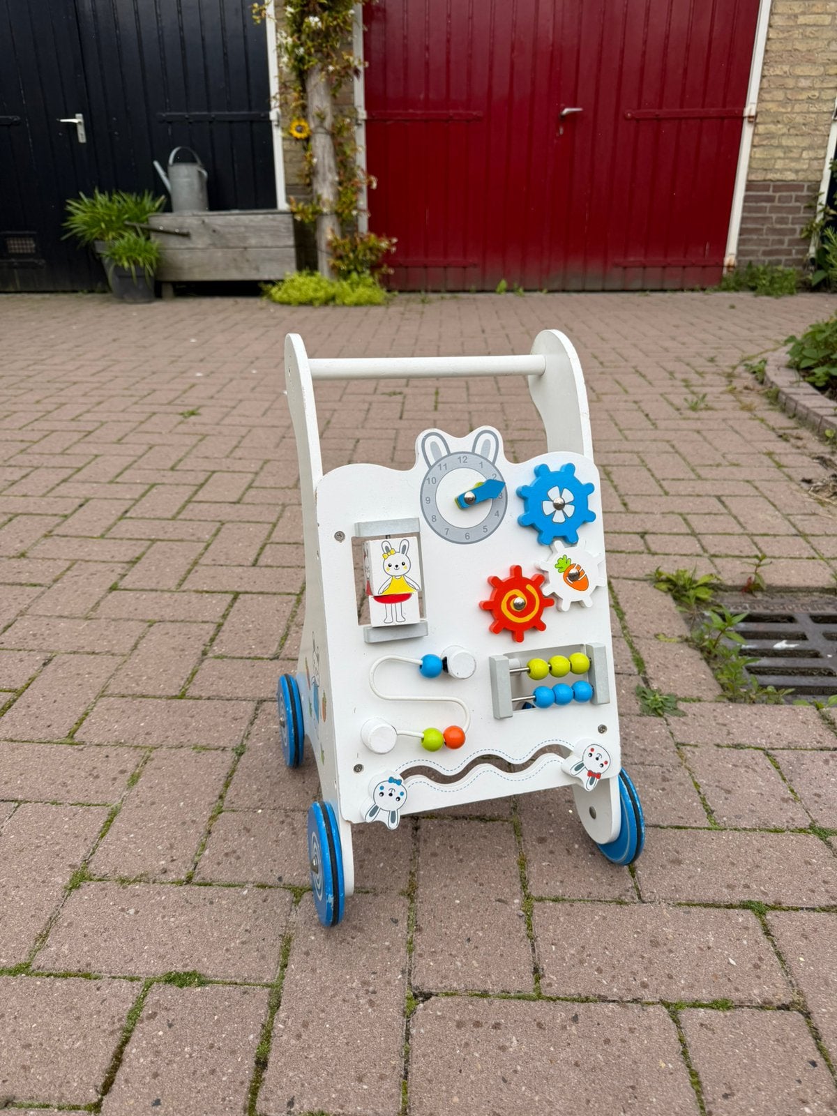 Houten looprek, Ophalen, Gebruikt