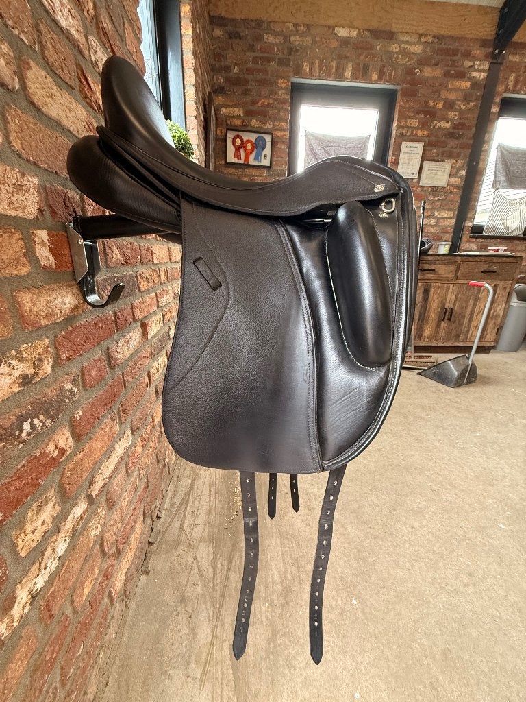 Custom dressuurzadel, Ophalen, L (17.5 inch), Zachte zit, Dressuur