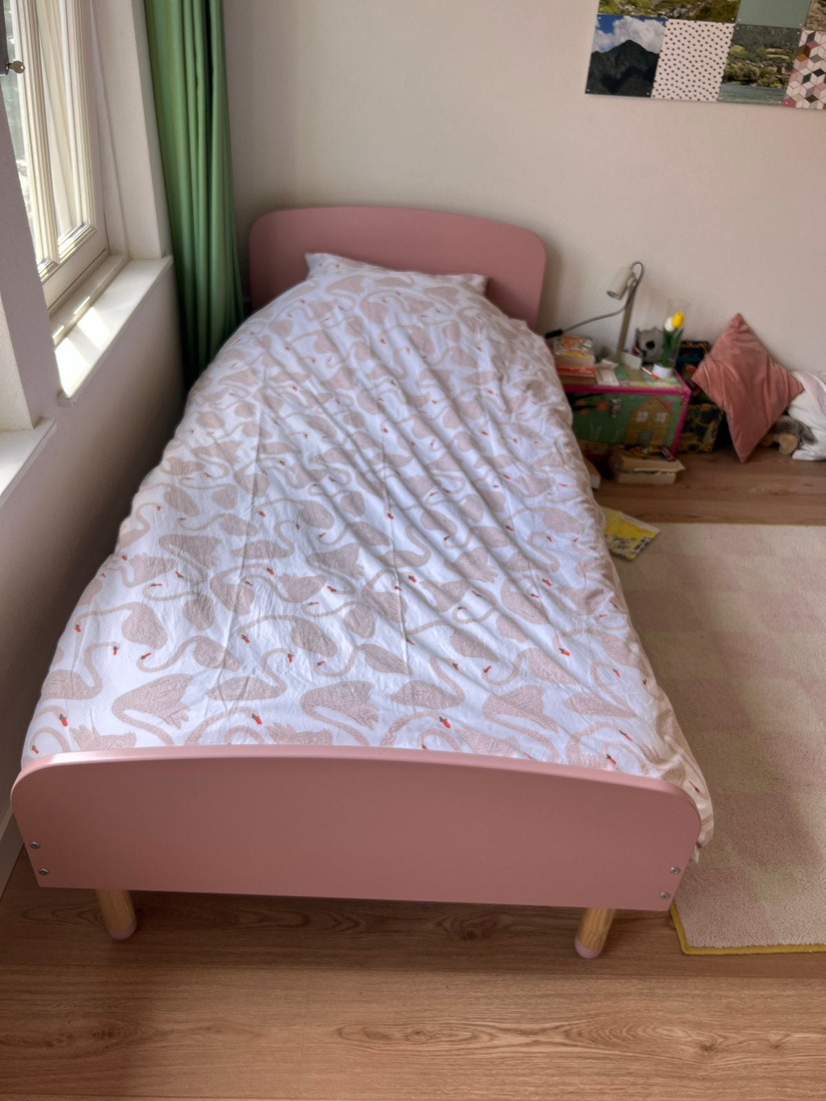 Flexa play kinderbed 90x200 oud roze, Ophalen, Gebruikt, 90 cm, Eenpersoons