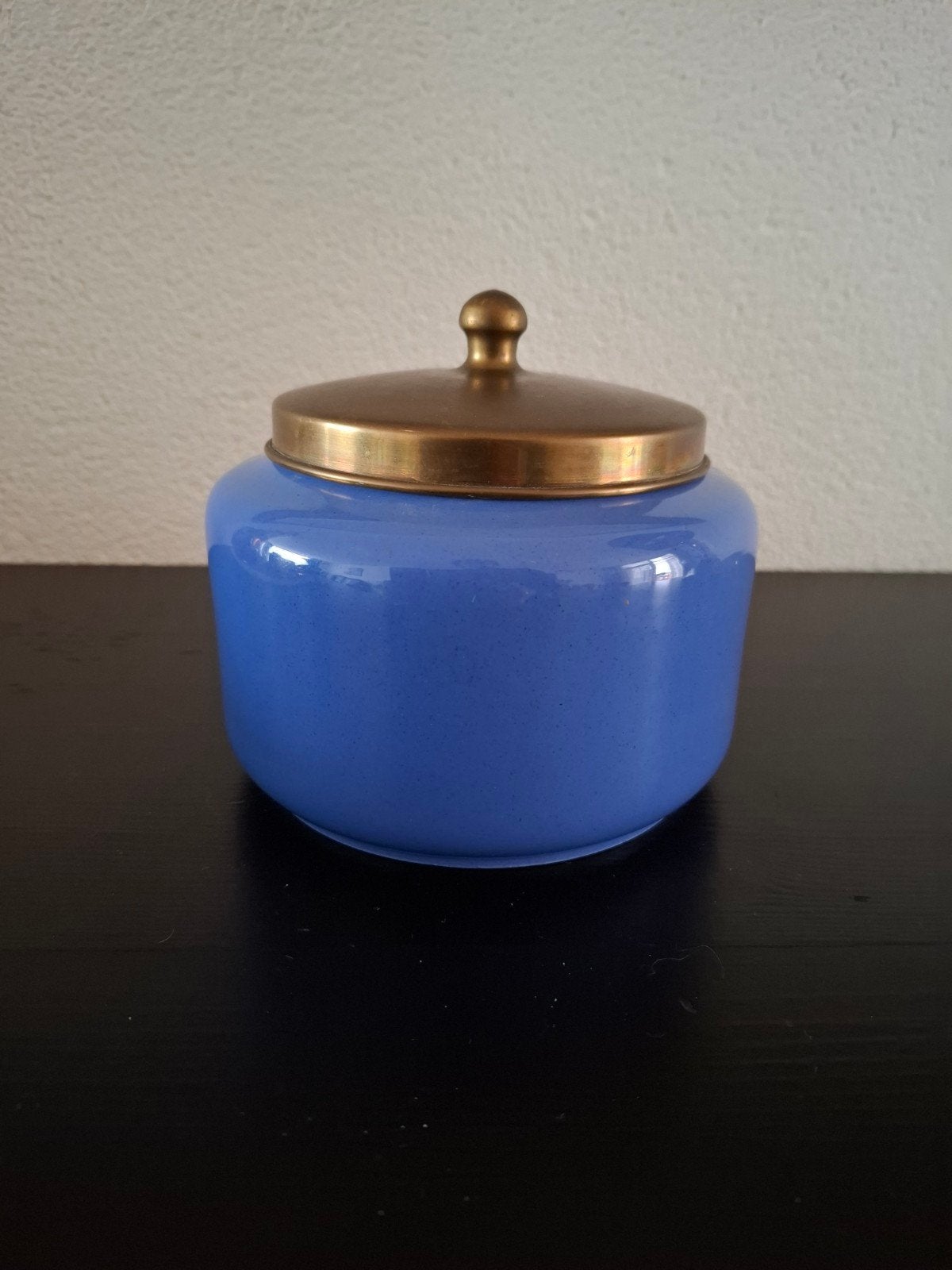 Vintage Goedewaagen Gouda Holland Pot met messing deksel, Ophalen