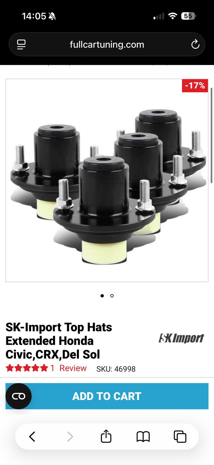 Extended top hats van sk import, civic, delsol, crx., Ophalen of Verzenden, Nieuw, Honda
