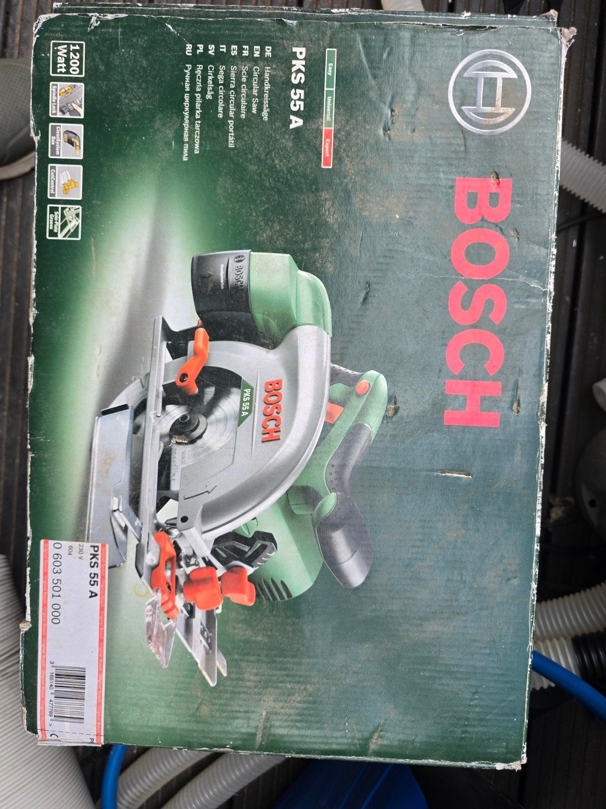 Bosch Cirkelzaag PKS 55 A - 1200W, weinig gebruikt, Robert Bosch Power Tools GmbH, Max-Lang-Straße 40-46, 70771 Leinfelden-Echterdingen, Germany