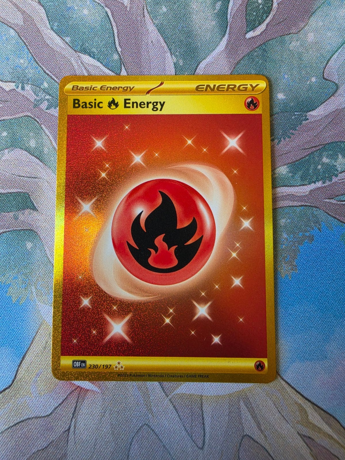 pokemon obsidian flames basic fire energy 230/197, Ophalen of Verzenden, Nieuw, Losse kaart, Foil