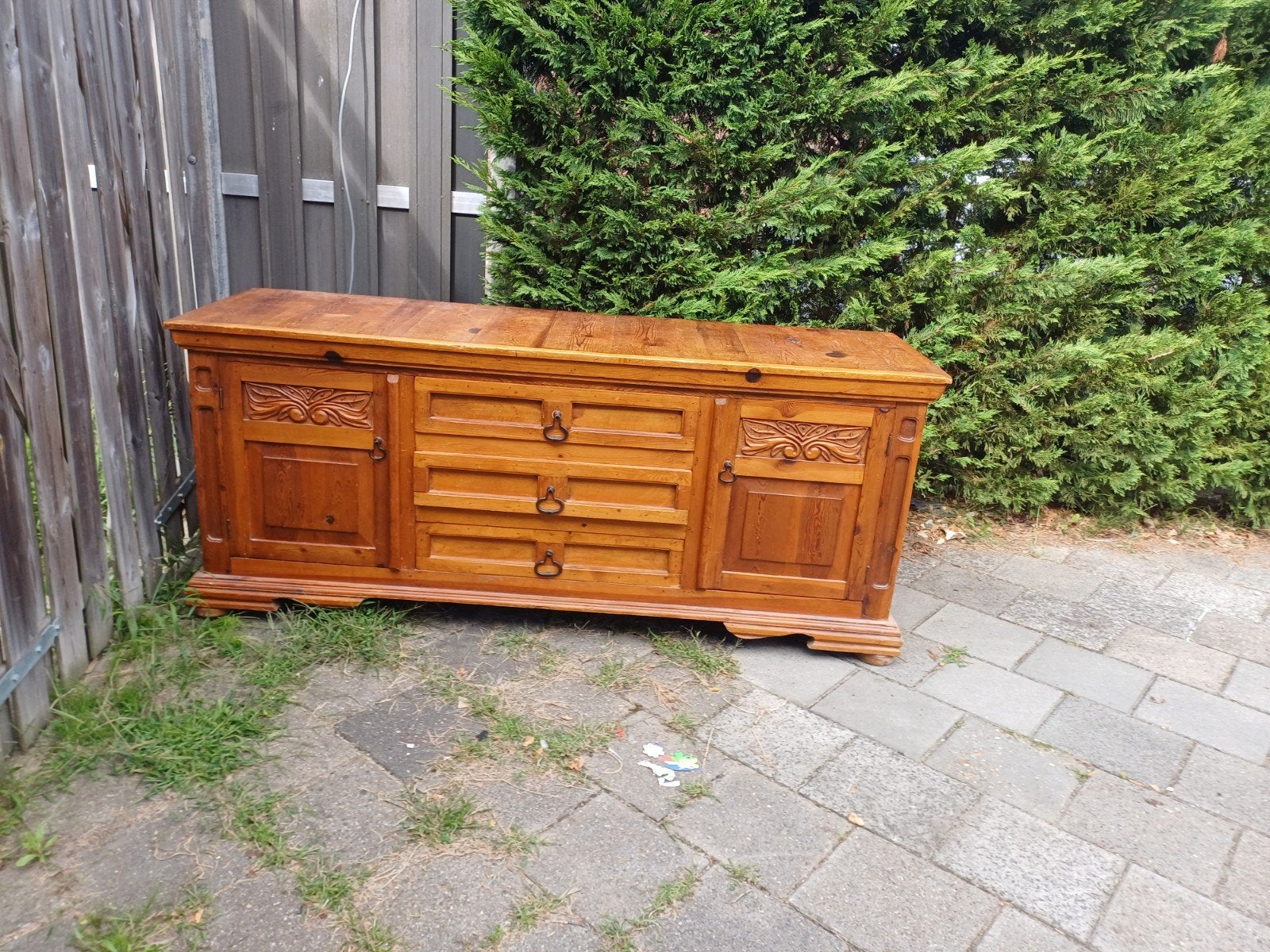Gratis Ophalen: Dressoir / Kast met 3 Lades en 2 Deurtjes, Ophalen, Gebruikt, 200 cm of meer, Overige houtsoorten