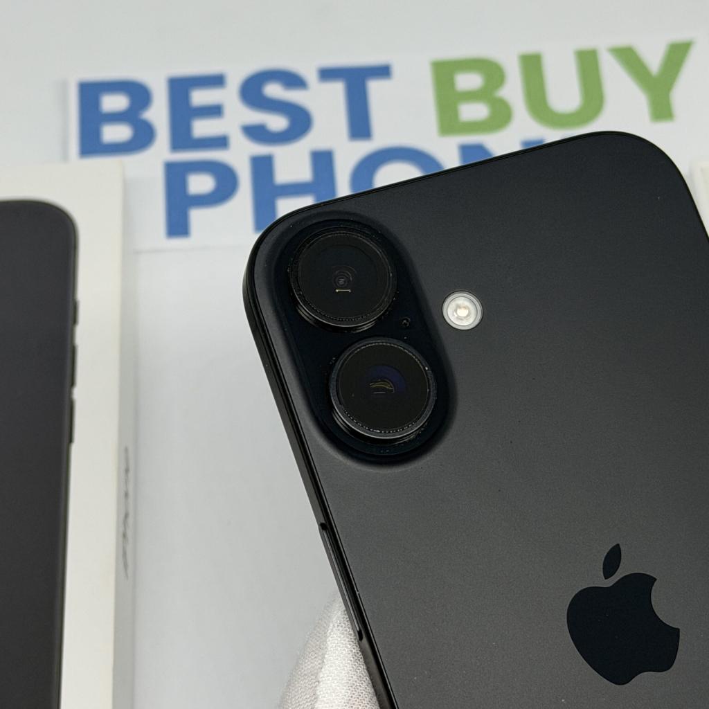iPhone 16 128GB zwart /89% batt /krasvrij /garantie, 128 GB, 89 %, Apple, Zwart