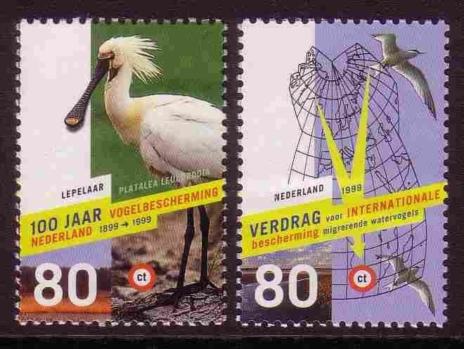 Nederland 1999 1811/1812 Vogels Lepelaar Grote Stern, Postfr, Ophalen of Verzenden, Na 1940, Postfris