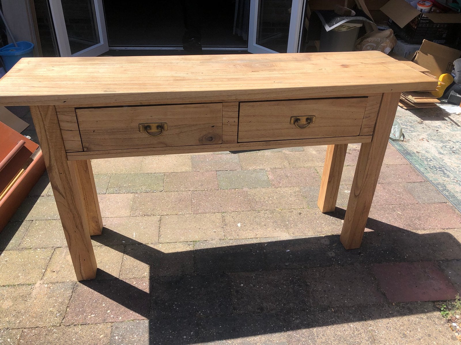 Side table teakhout, Huis en Inrichting, Kasten | Dressoirs, Ophalen, Teakhout, 50 tot 100 cm, Zo goed als nieuw