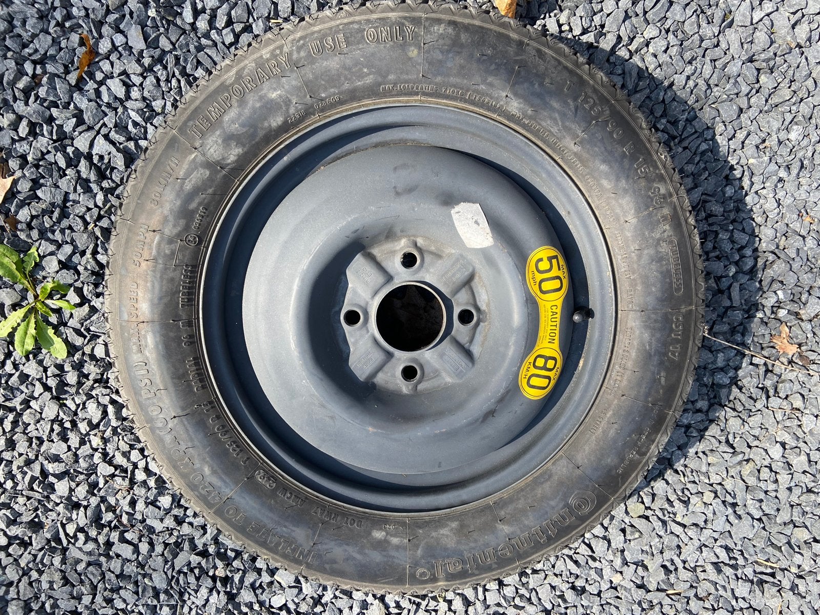 Continental thuiskomer, reservewiel, 15 inch, Ophalen, Gebruikt