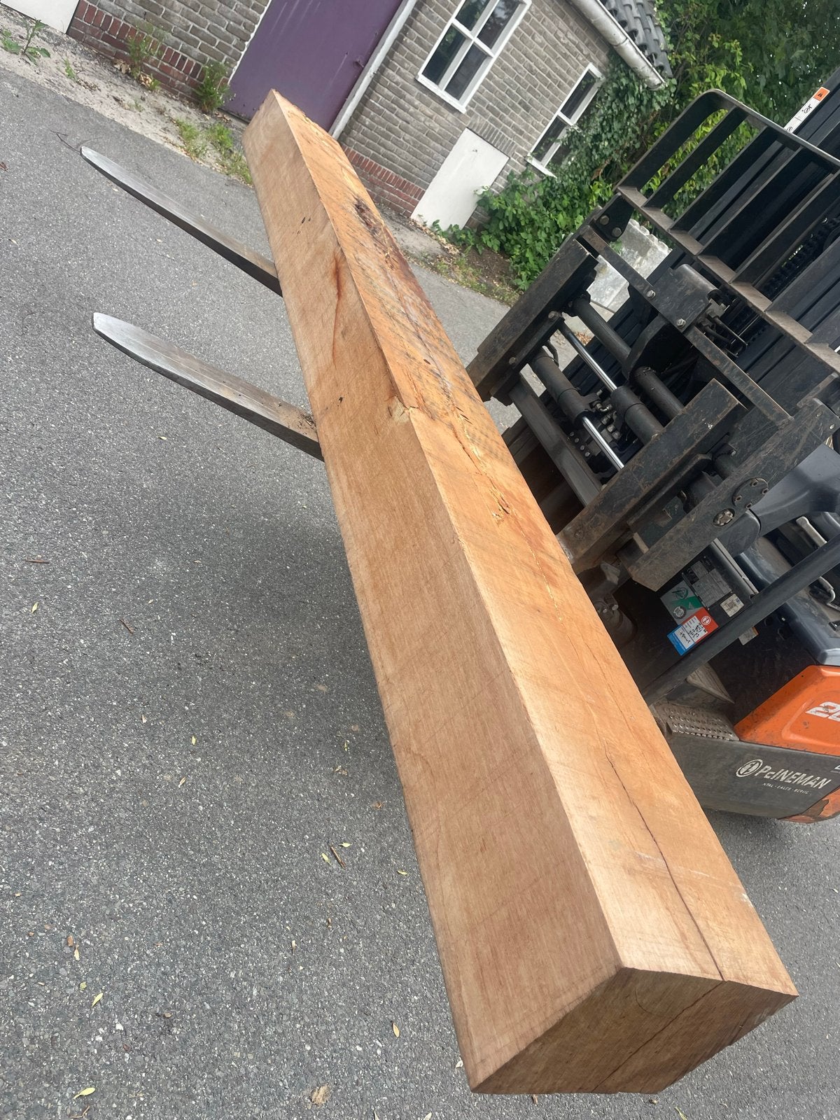 Hardhouten (tropisch) balk - Duurzaam en Robuust, Doe-het-zelf en Verbouw, Hout en Planken, Ophalen, Gebruikt, Balk, Overige houtsoorten