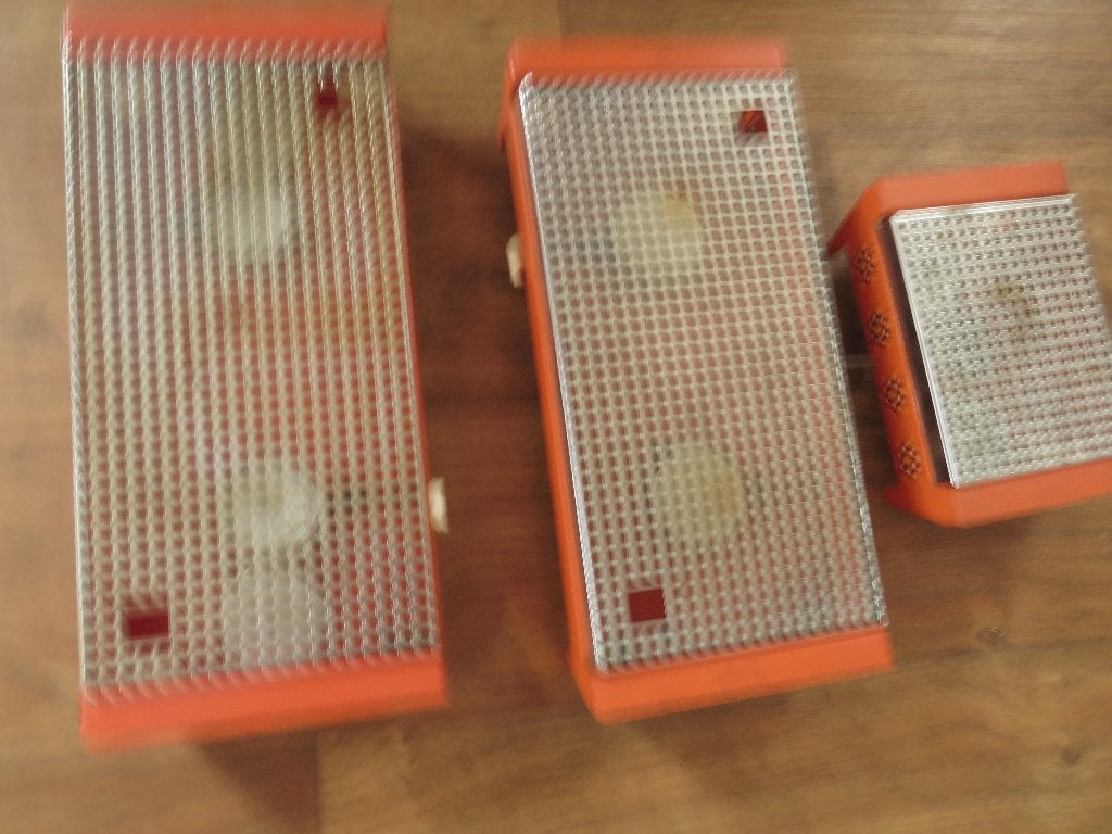 vintage oranje rechaud warmhoudplaat brabantia 70 er jaren, Ophalen of Verzenden, Metaal, Brabantia, Oranje