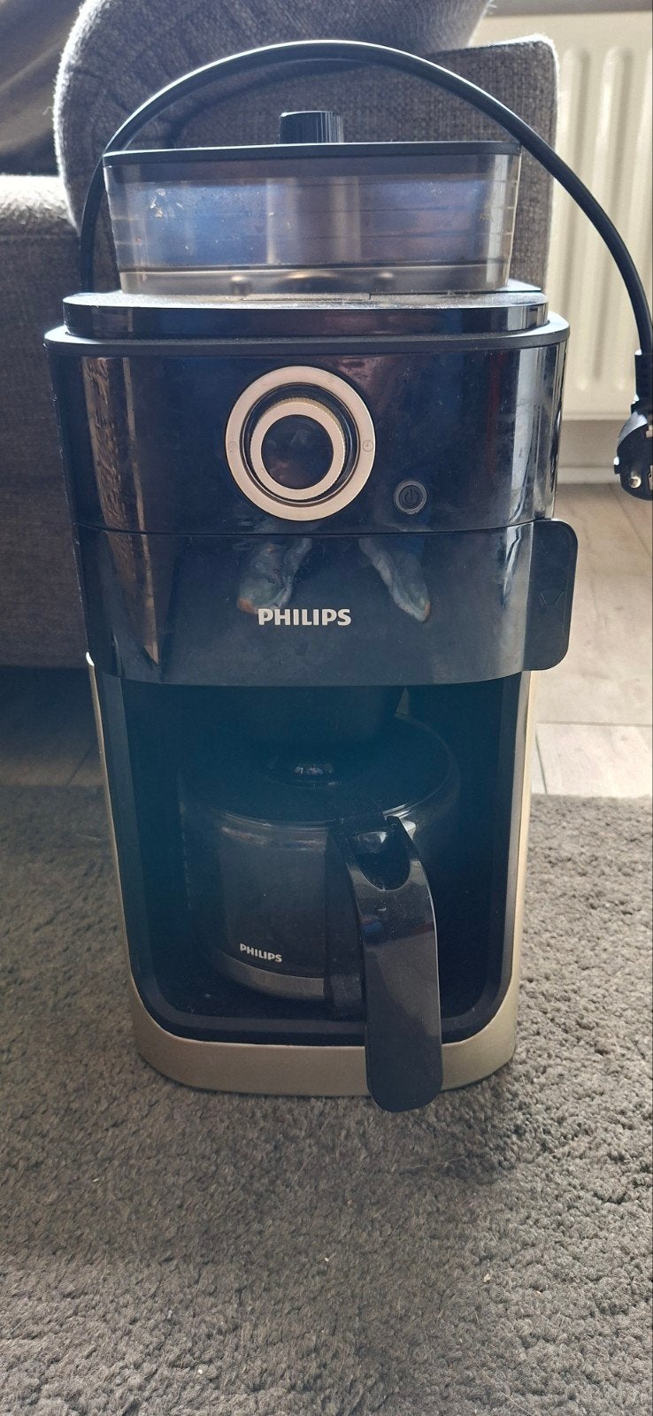 Philips Koffiezetapparaat bonen  met Glazen Kan, Witgoed en Apparatuur, Koffiezetapparaten, Gebruikt, Gemalen koffie, Koffiemachine