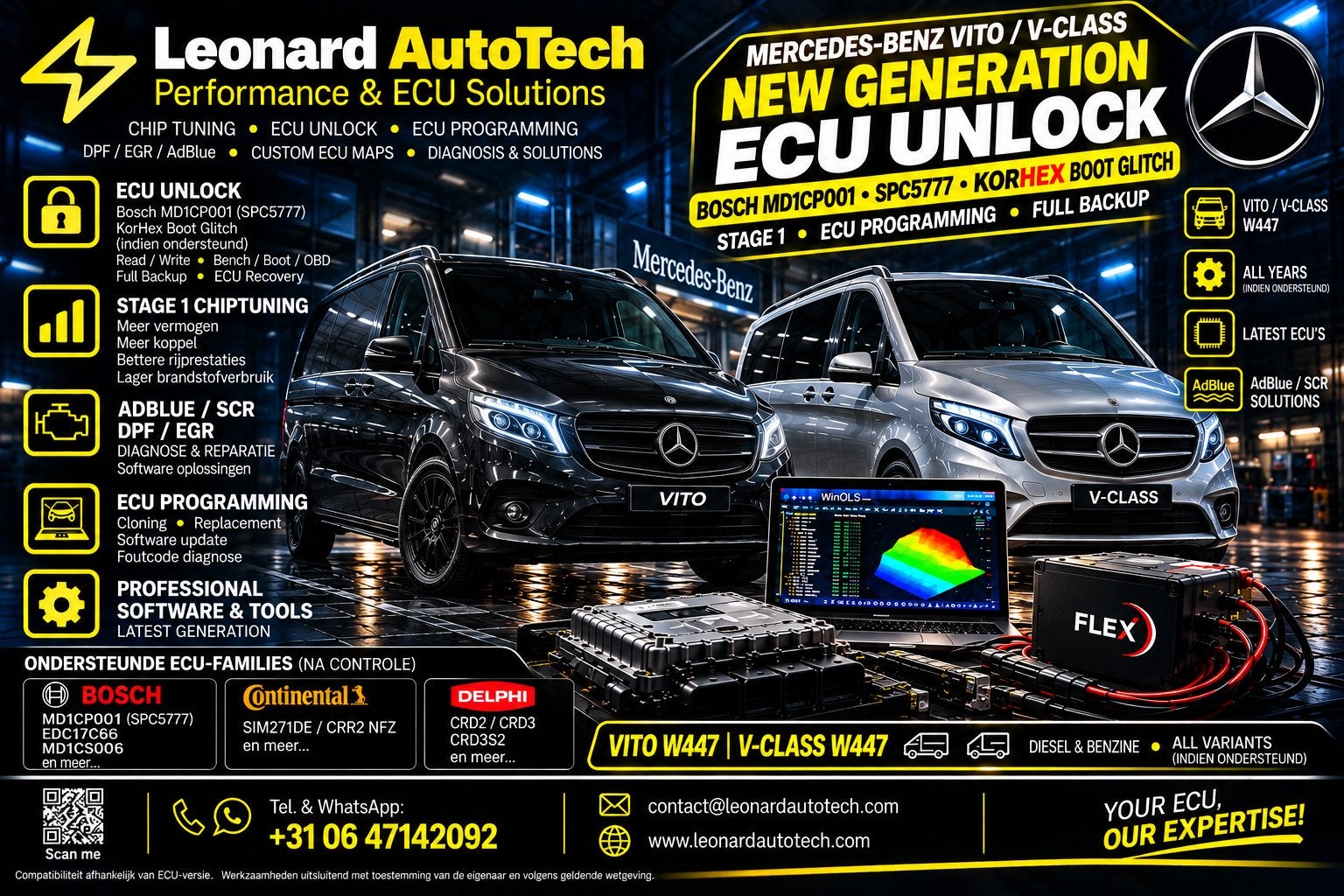 Mercedes Vito / V-Class | MD1CP001 ECU Unlock | Stage 1, Ophalen