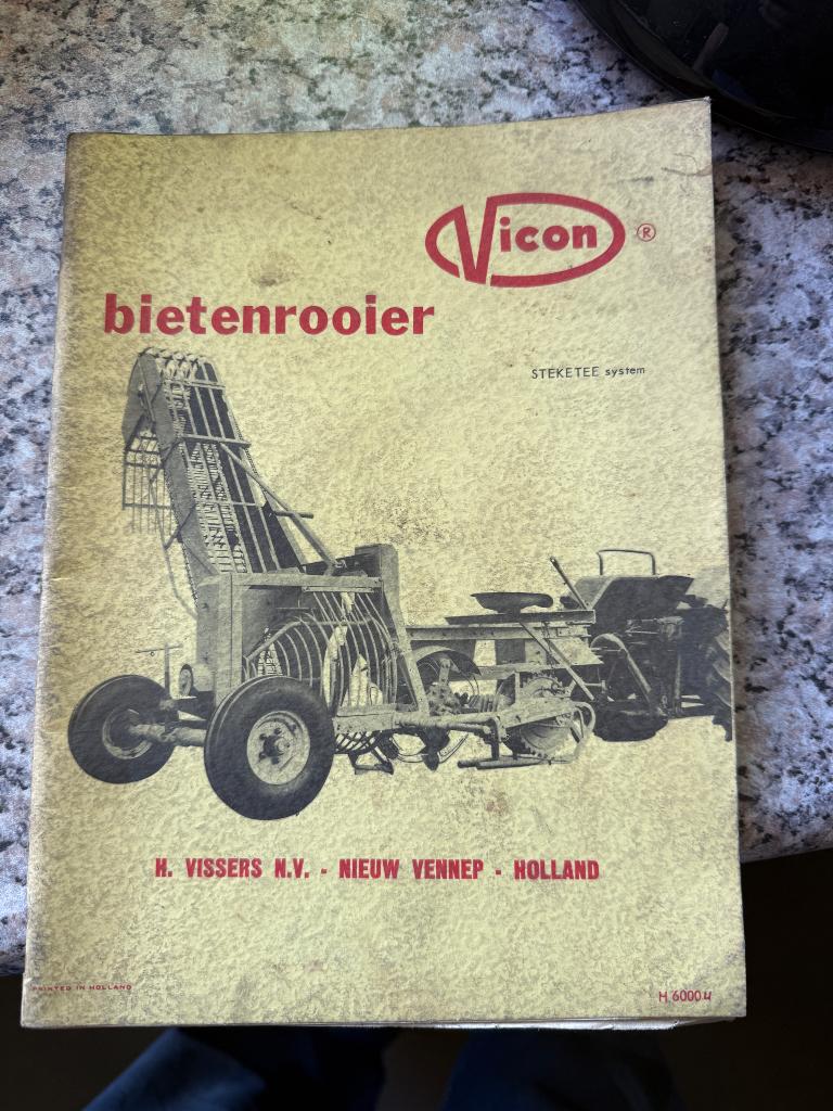 Handleiding voor vicon bieten rooier, Ophalen of Verzenden, Gelezen, Catalogus