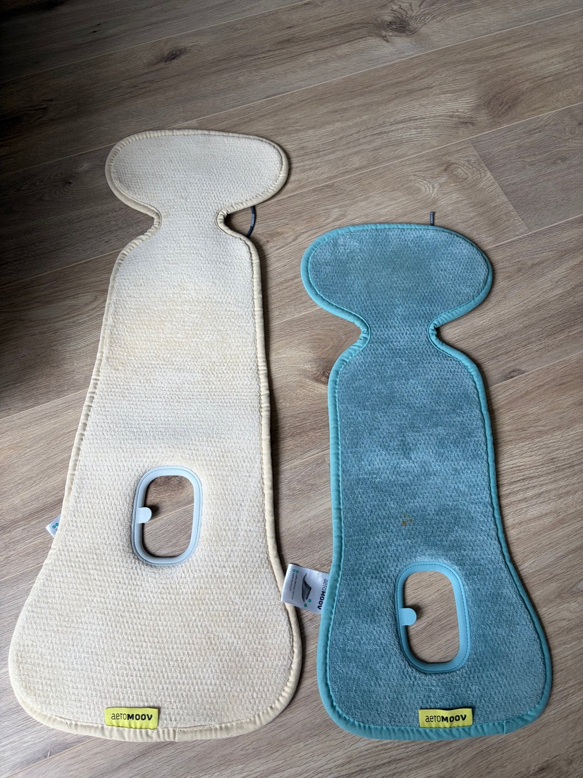 AeroMoov inlegger voor autostoel - Beige en Blauw, Ophalen, Gebruikt, Overige merken