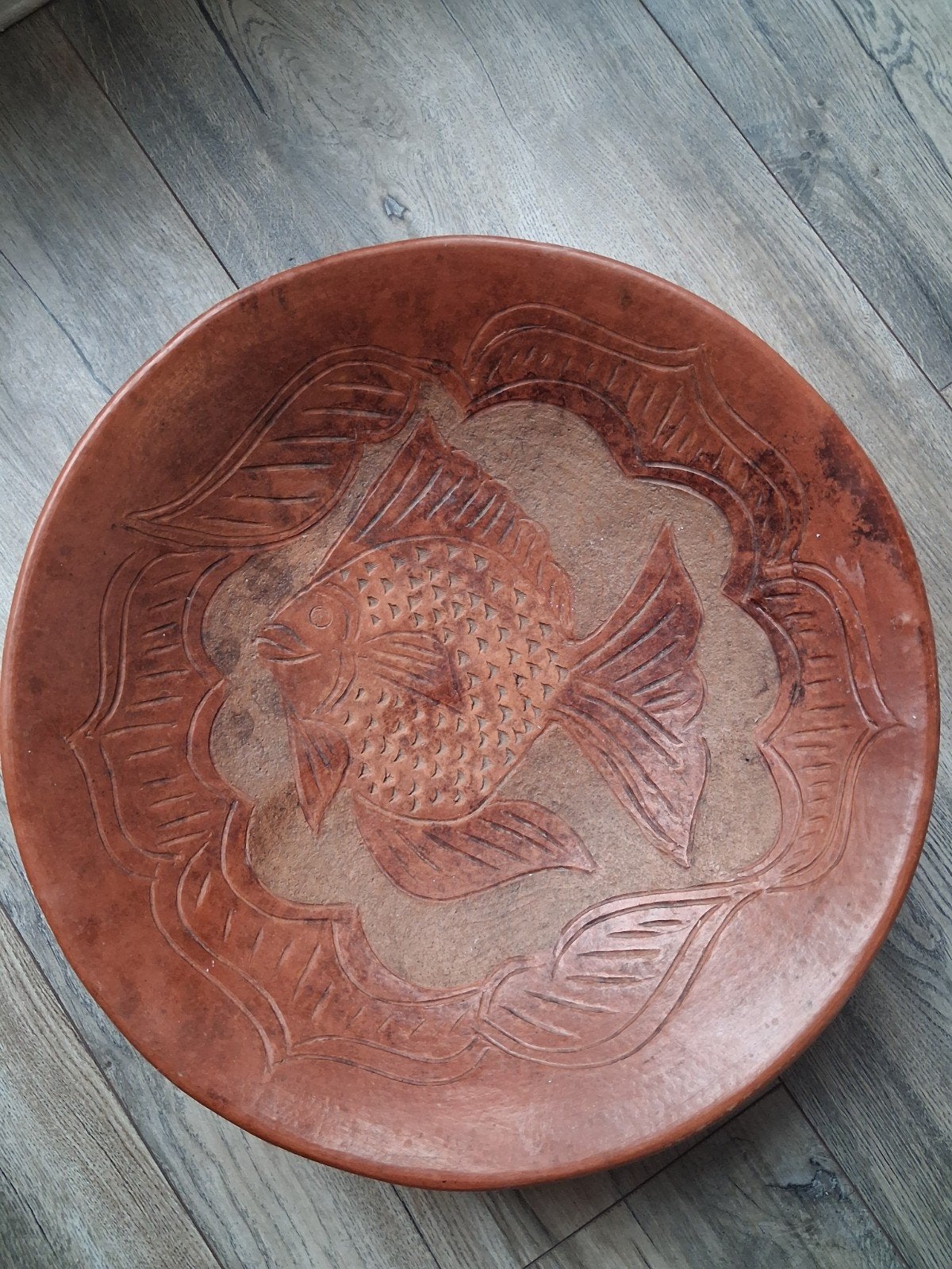 Grote stenen schaal, Ophalen, Porselein of Keramiek, Schaal, Rond