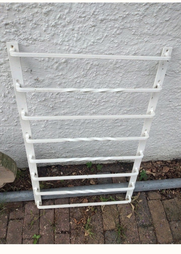 Wit metalen raamrek / schoenenrek / plantenrek, Ophalen of Verzenden, Gebruikt