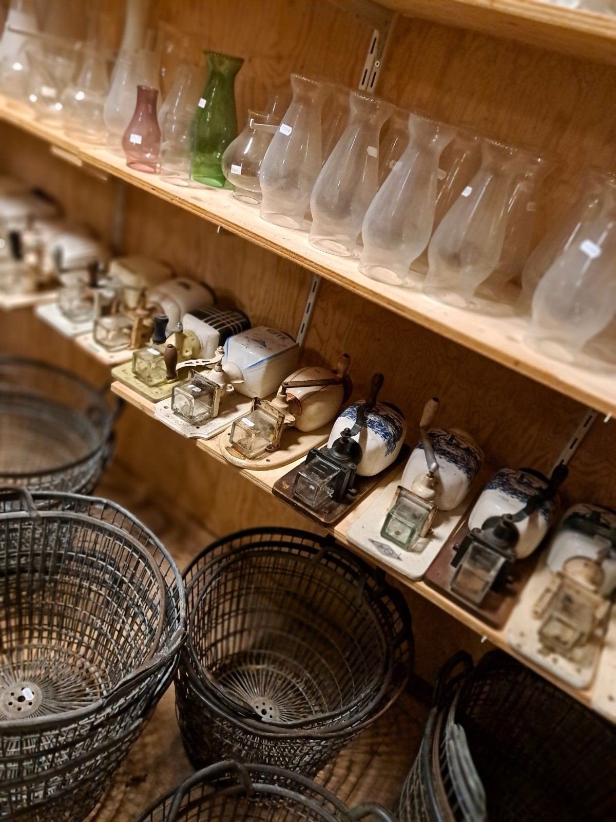 Olielampen kap of glas, Antiek en Kunst, Ophalen
