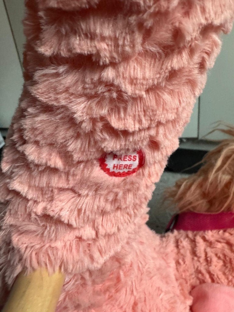 Hobbel flamingo met geluid, Ophalen of Verzenden, Zo goed als nieuw