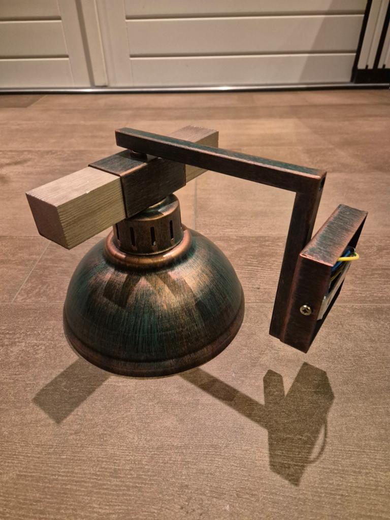 Mooie koperkleurige wandlamp, Ophalen of Verzenden, Nieuw