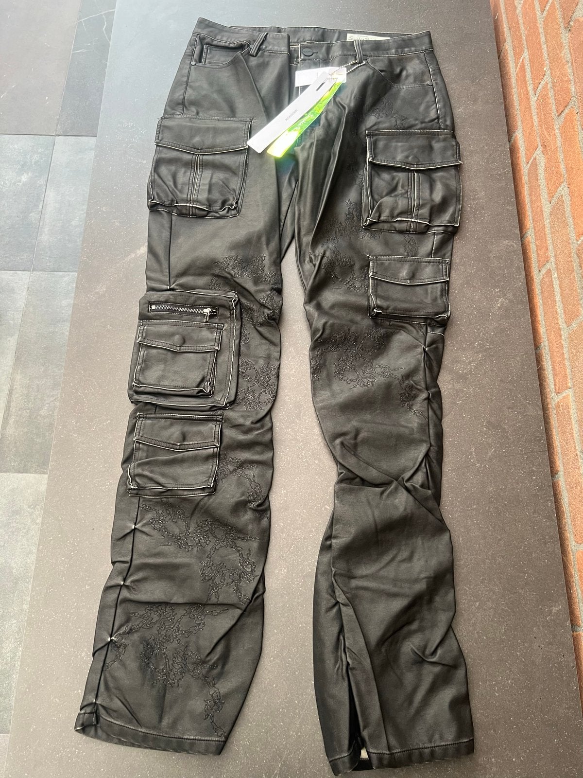 Smoke Rise Washed Vegan Leather Utility Broek - Nieuw, Ophalen of Verzenden, Nieuw, Overige maten, Zwart