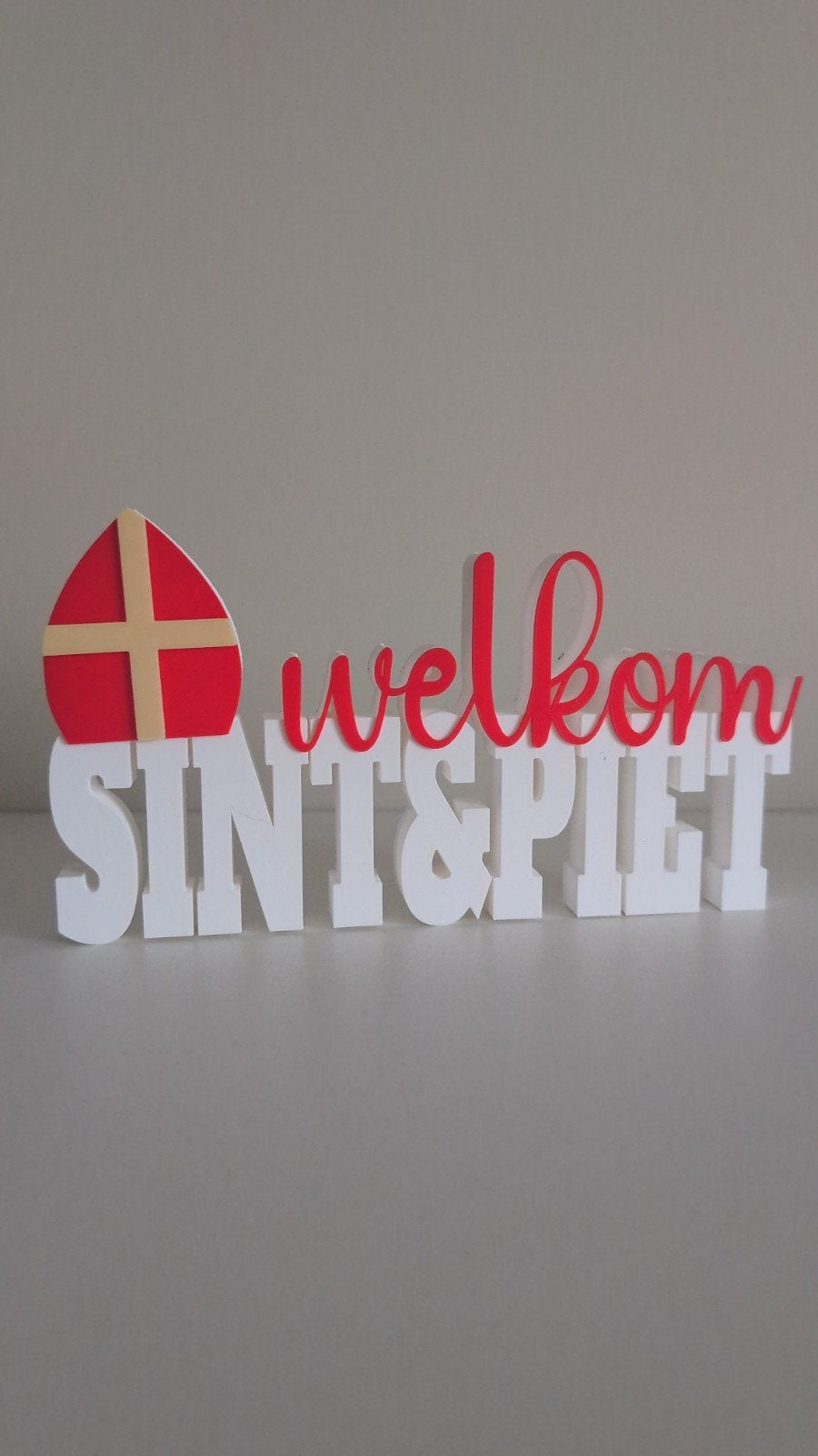 Welkom Sint & Piet wordpop Sinterklaas decoratie, Ophalen of Verzenden, Nieuw