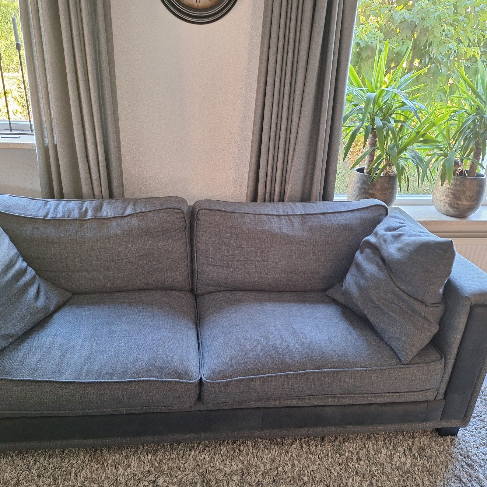 2x bank grijs GRATIS, Huis en Inrichting, Ophalen, Gebruikt, 75 tot 100 cm