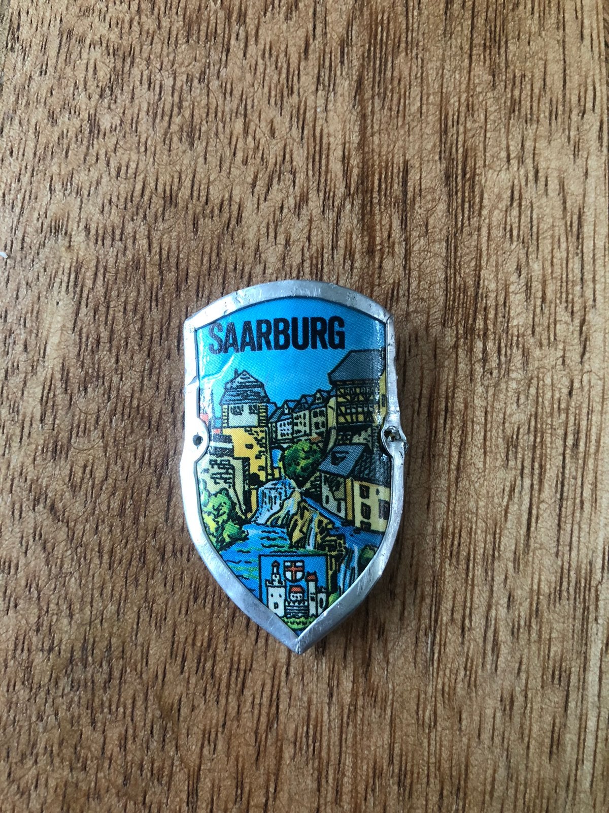 Stocknagel/wandelstokplaatje Saarburg, Verzamelen, Ophalen of Verzenden, Zo goed als nieuw, Overige onderwerpen
