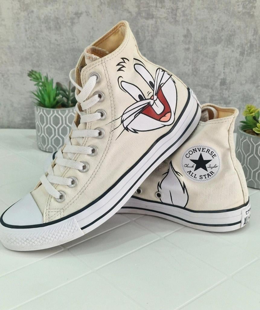 Converse x Looney Tunes Bugs Bunny Chuck Taylor All Star Hi, Beige, Converse, Ophalen of Verzenden, Sneakers of Gympen