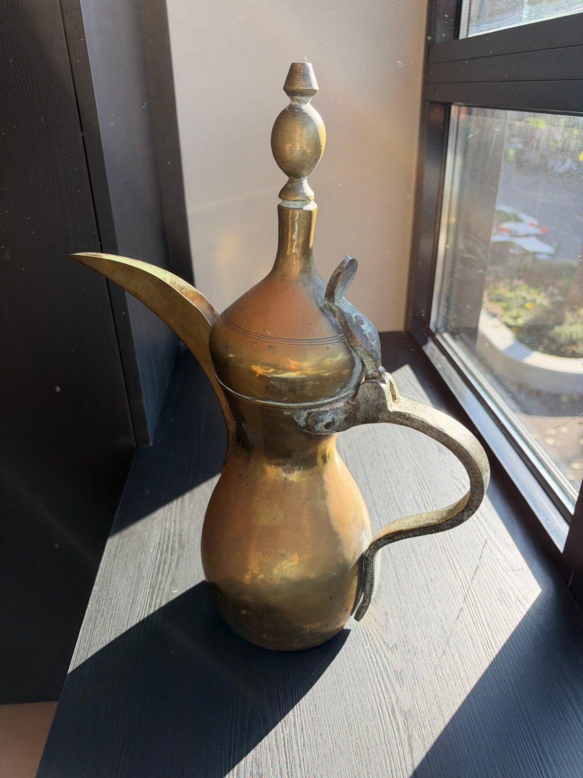 Antieke Arabische Dallah Koffiekan - Messing, Ophalen of Verzenden