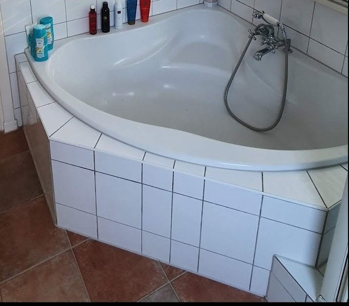 Groot hoekbad, Ophalen, Gebruikt, Met bad