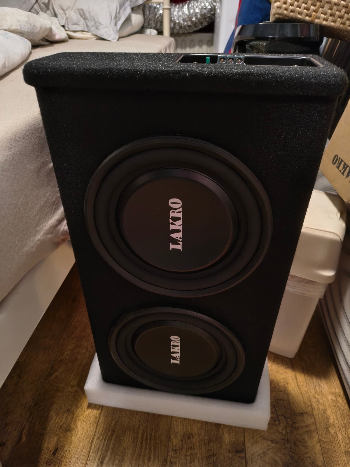 Lakro 10" Dubbele Actieve Subwoofer met RCA kabel, Auto diversen, Ophalen, Nieuw